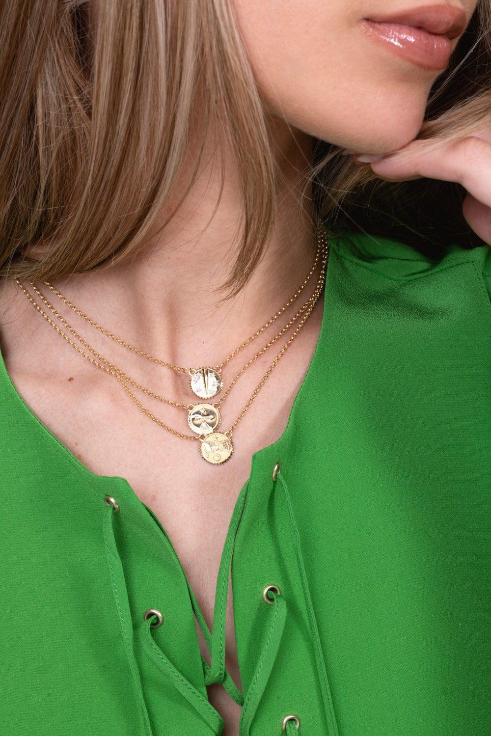 FOUNDRAE-Strength - Mini Stationary Necklace-YELLOW GOLD