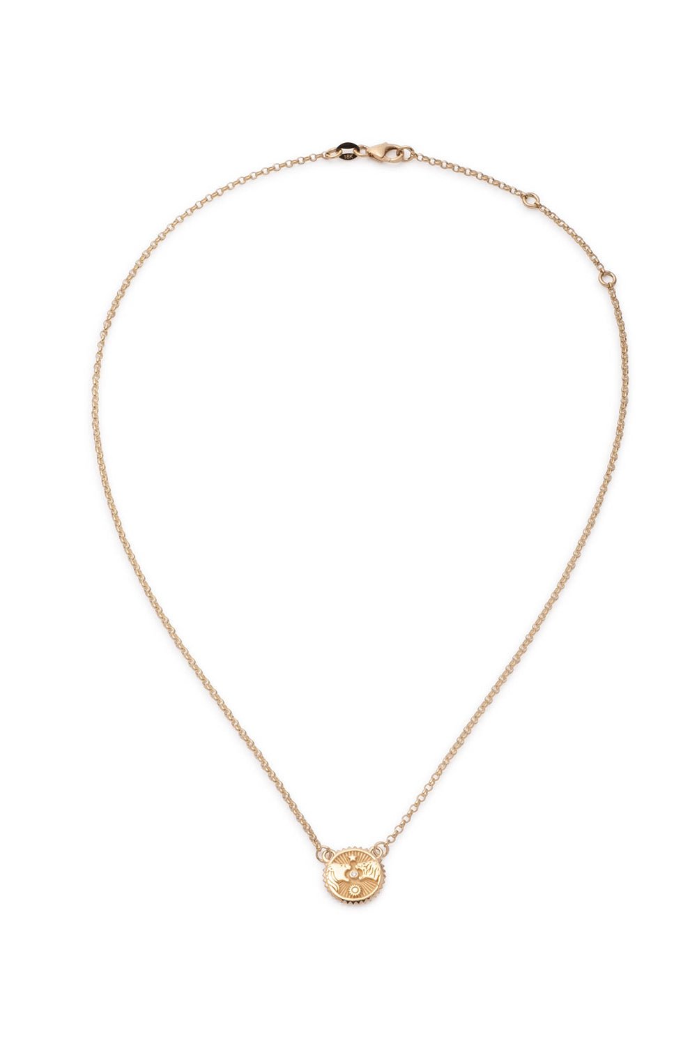 FOUNDRAE-Strength - Mini Stationary Necklace-YELLOW GOLD
