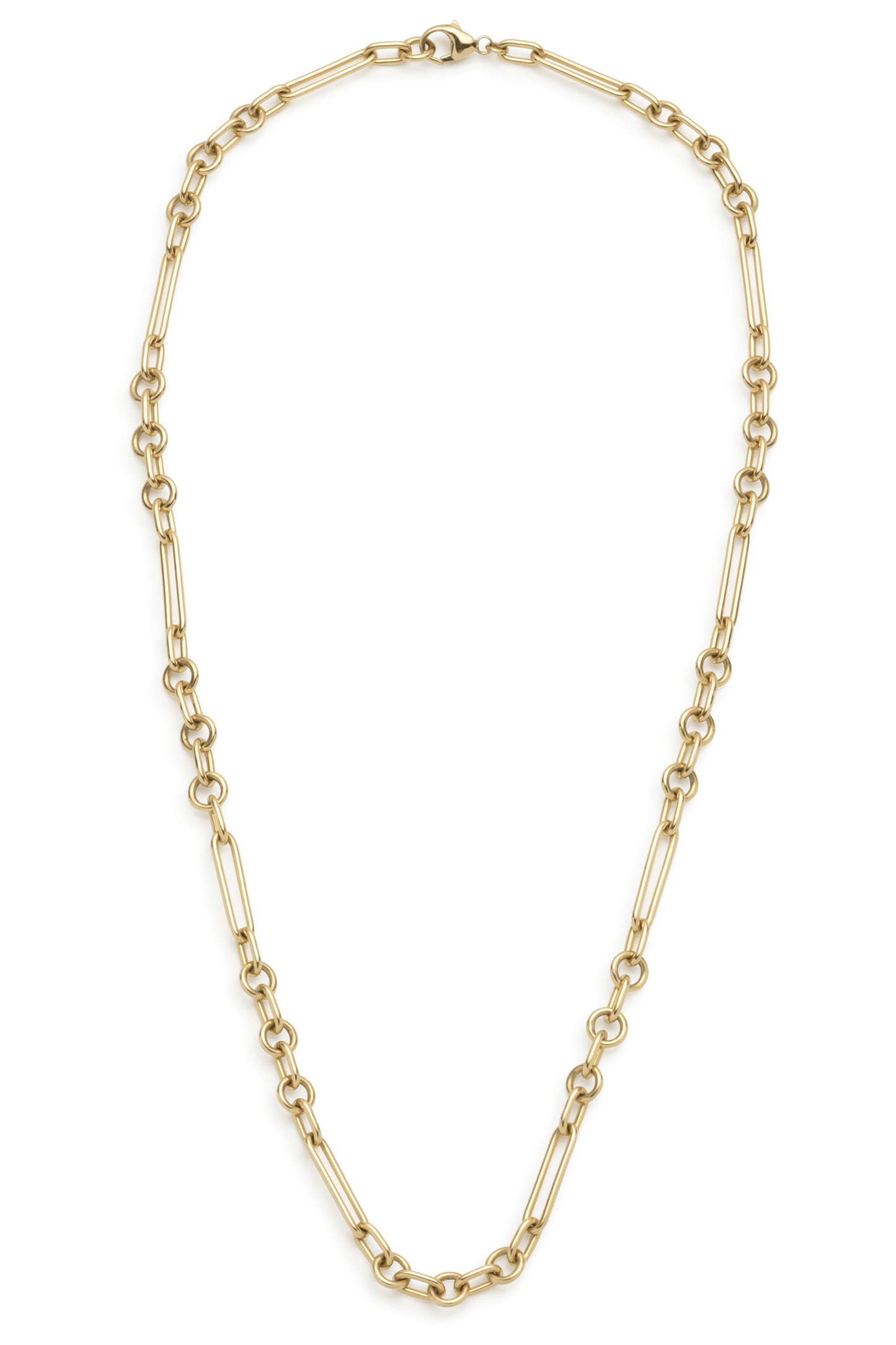 FOUNDRAE-18" Small Mixed Clip Chain-YELLOW GOLD
