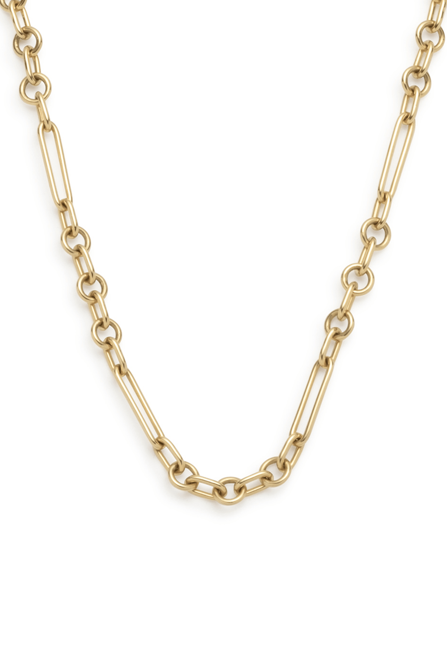 FOUNDRAE-18" Small Mixed Clip Chain-YELLOW GOLD