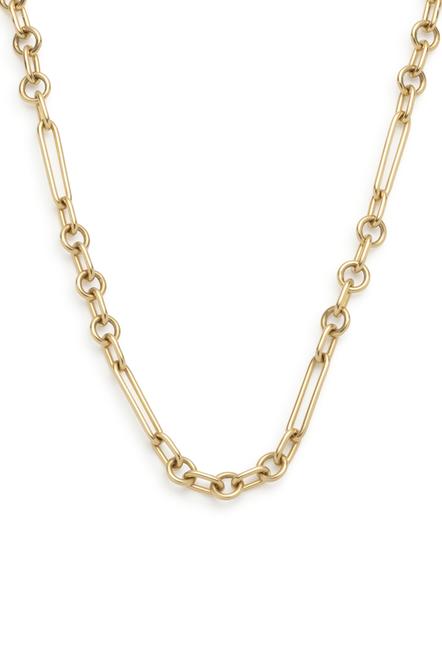 FOUNDRAE-18" Small Mixed Clip Chain-YELLOW GOLD