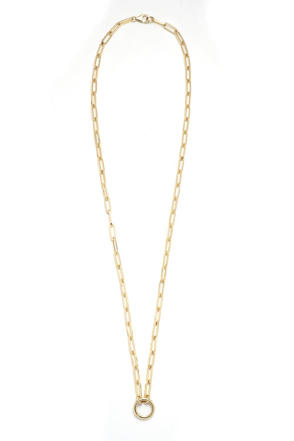 Diamond Classic Fob Clip Open Chain - 24in-YELLOW GOLD-24-JEWELRYFINE JEWELNECKLACE O-FOUNDRAE