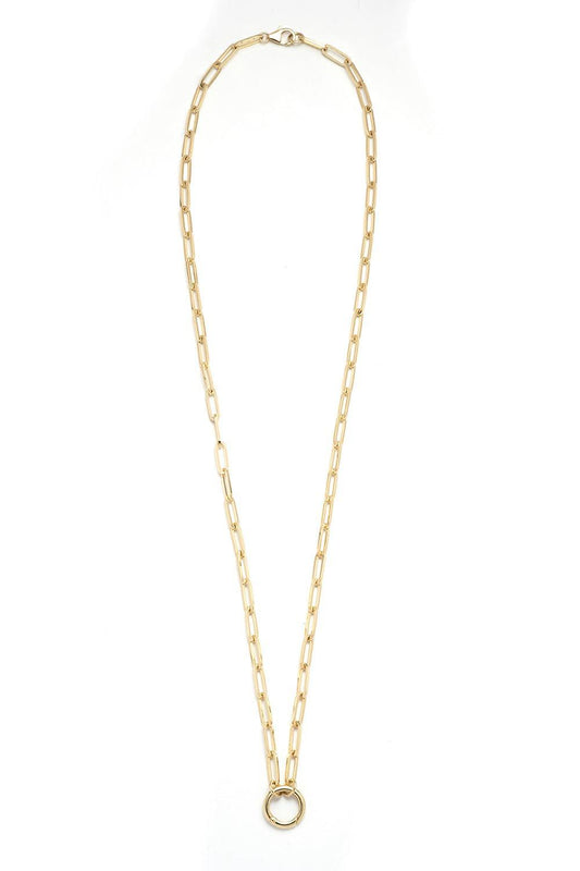 Diamond Classic Fob Clip Open Chain - 24in-YELLOW GOLD-24-JEWELRYFINE JEWELNECKLACE O-FOUNDRAE
