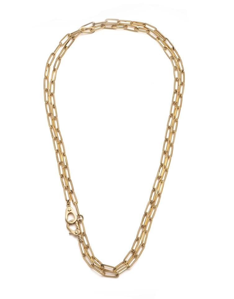 FOUNDRAE-36" Sister Hook Clip Chain Necklace-YELLOW GOLD