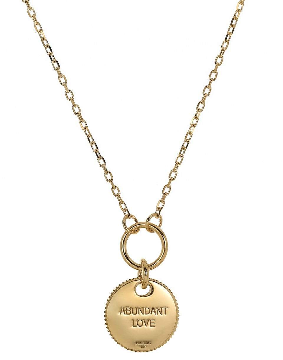 FOUNDRAE-Bunny Spirit Coin Thread Necklace-YELLOW GOLD