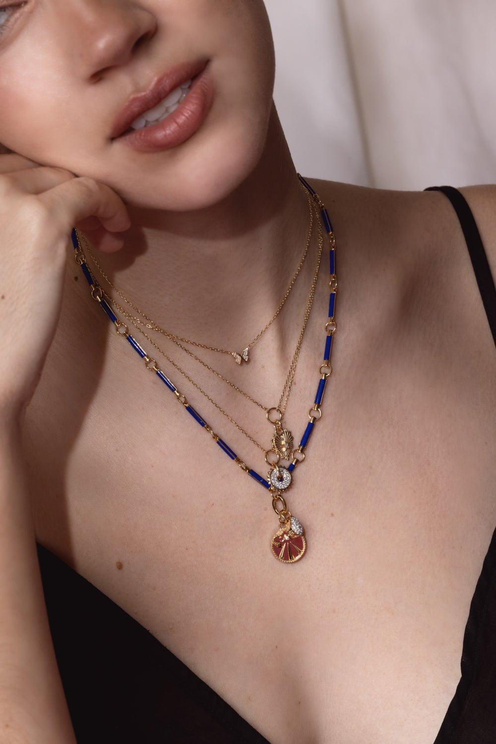 FOUNDRAE-Butterfly - Reverie Mini Symbol Stationary Necklace-YELLOW GOLD