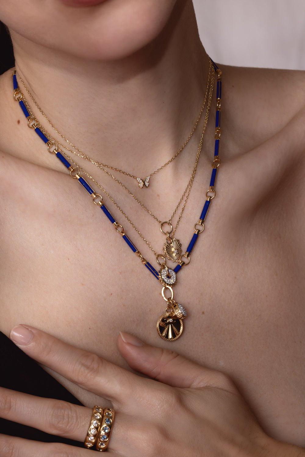 FOUNDRAE-Butterfly - Reverie Mini Symbol Stationary Necklace-YELLOW GOLD