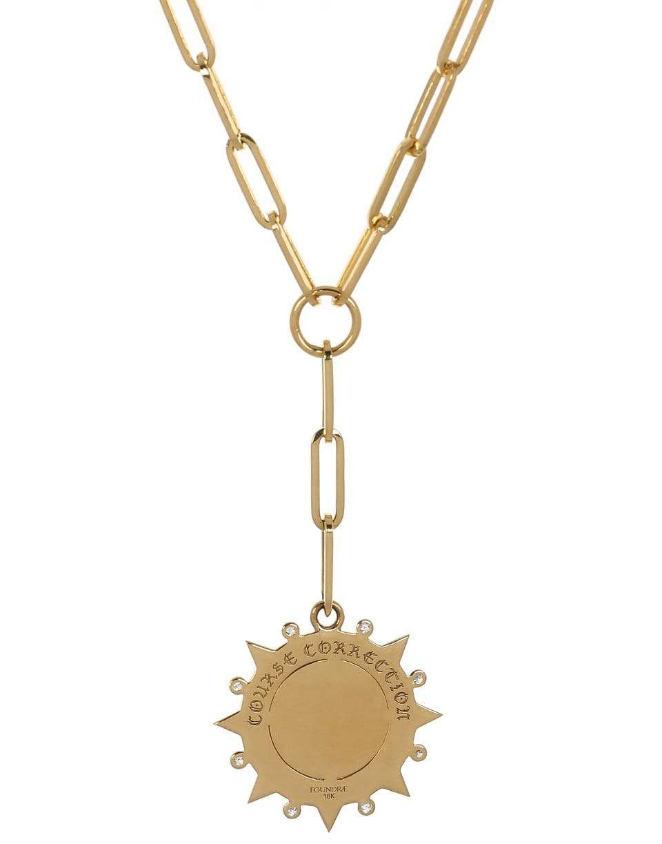 FOUNDRAE-Classic Fob Course Correction Necklace-YELLOW GOLD