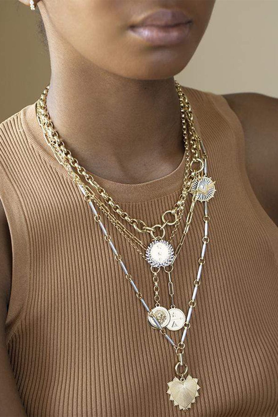 FOUNDRAE-Classic Fob Dream Necklace-YELLOW GOLD