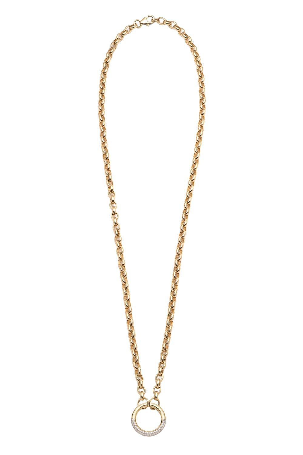 Diamond Pave Heavy Belcher Open Chain-YELLOW GOLD-JEWELRYFINE JEWELNECKLACE O-FOUNDRAE