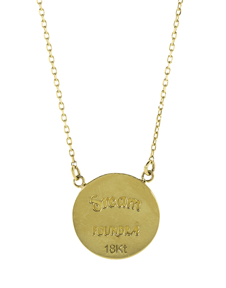 FOUNDRAE-Dream Enamel Medallion Necklace-YELLOW GOLD
