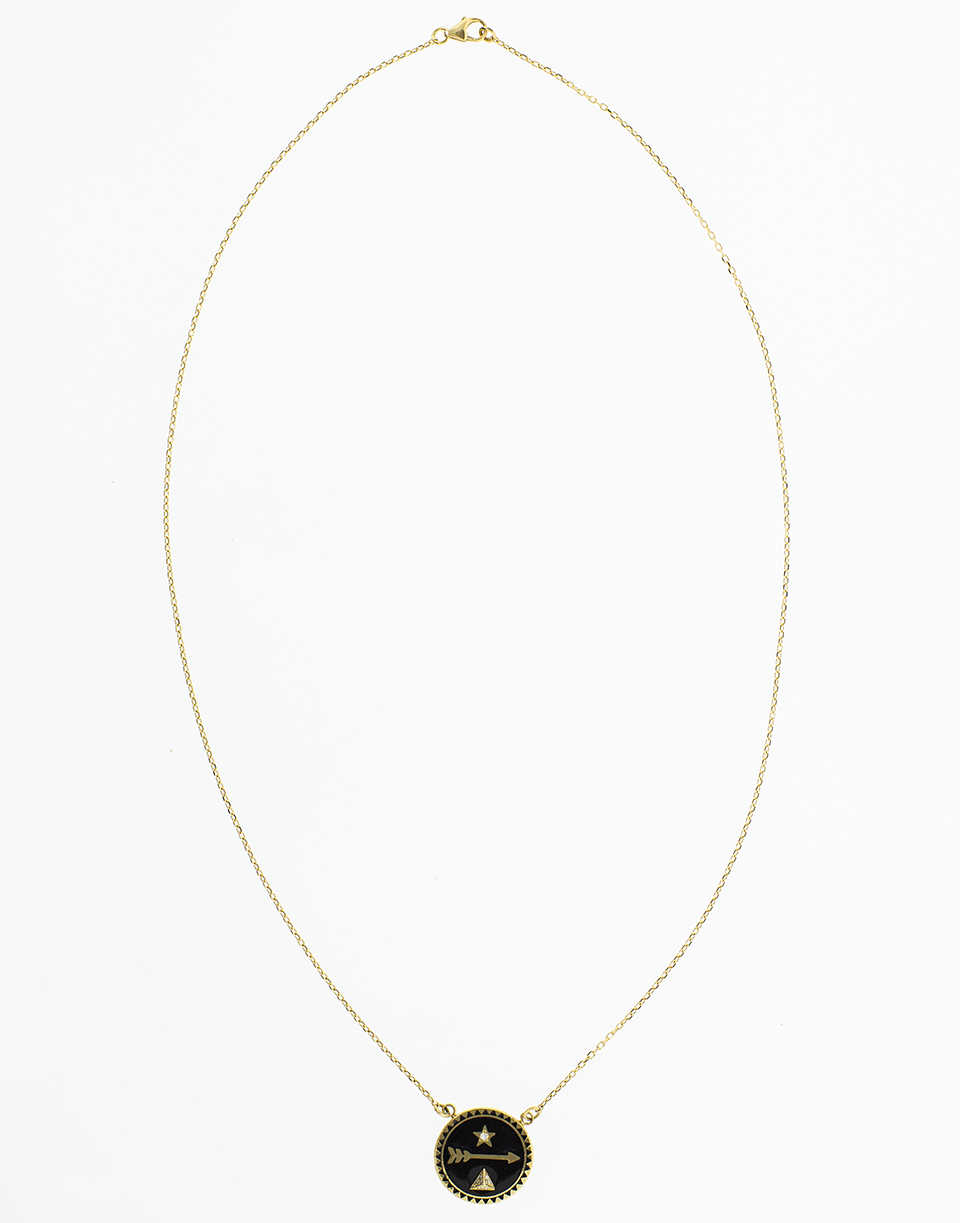 FOUNDRAE-Dream Enamel Medallion Necklace-YELLOW GOLD