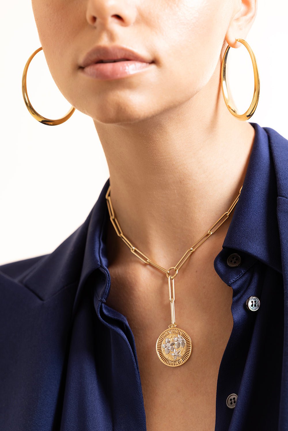 FOUNDRAE-Extended Clip Resilience Necklace-YELLOW GOLD