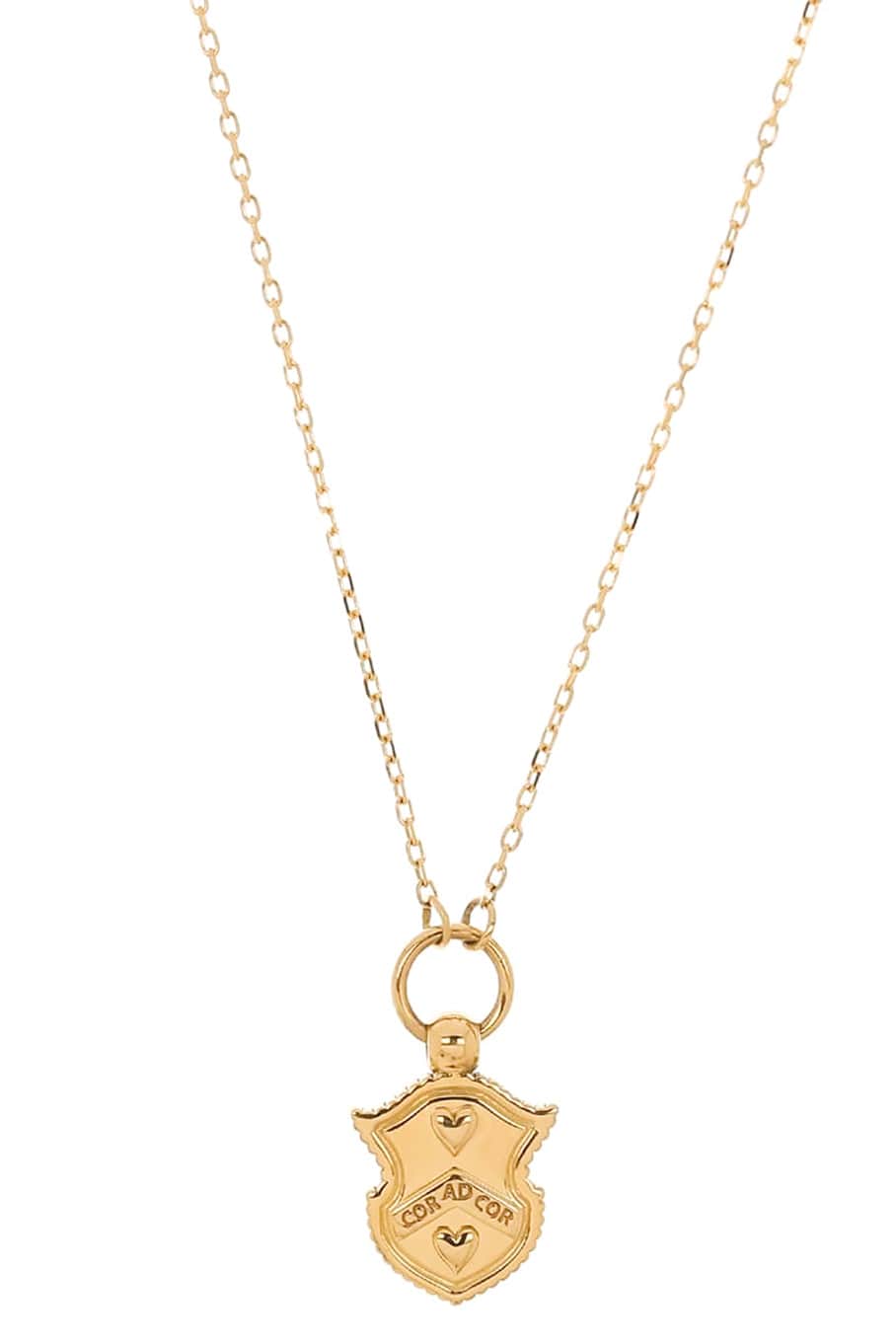 FOUNDRAE-Heart to Heart Thread Necklace-YELLOW GOLD