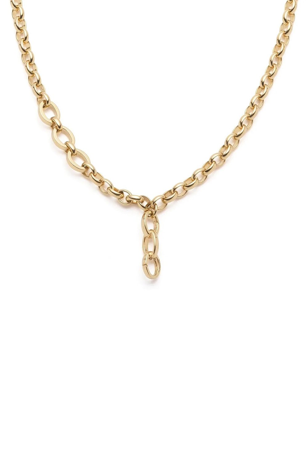 FOUNDRAE-Heavy Belcher Triple Link Chain Necklace-YELLOW GOLD