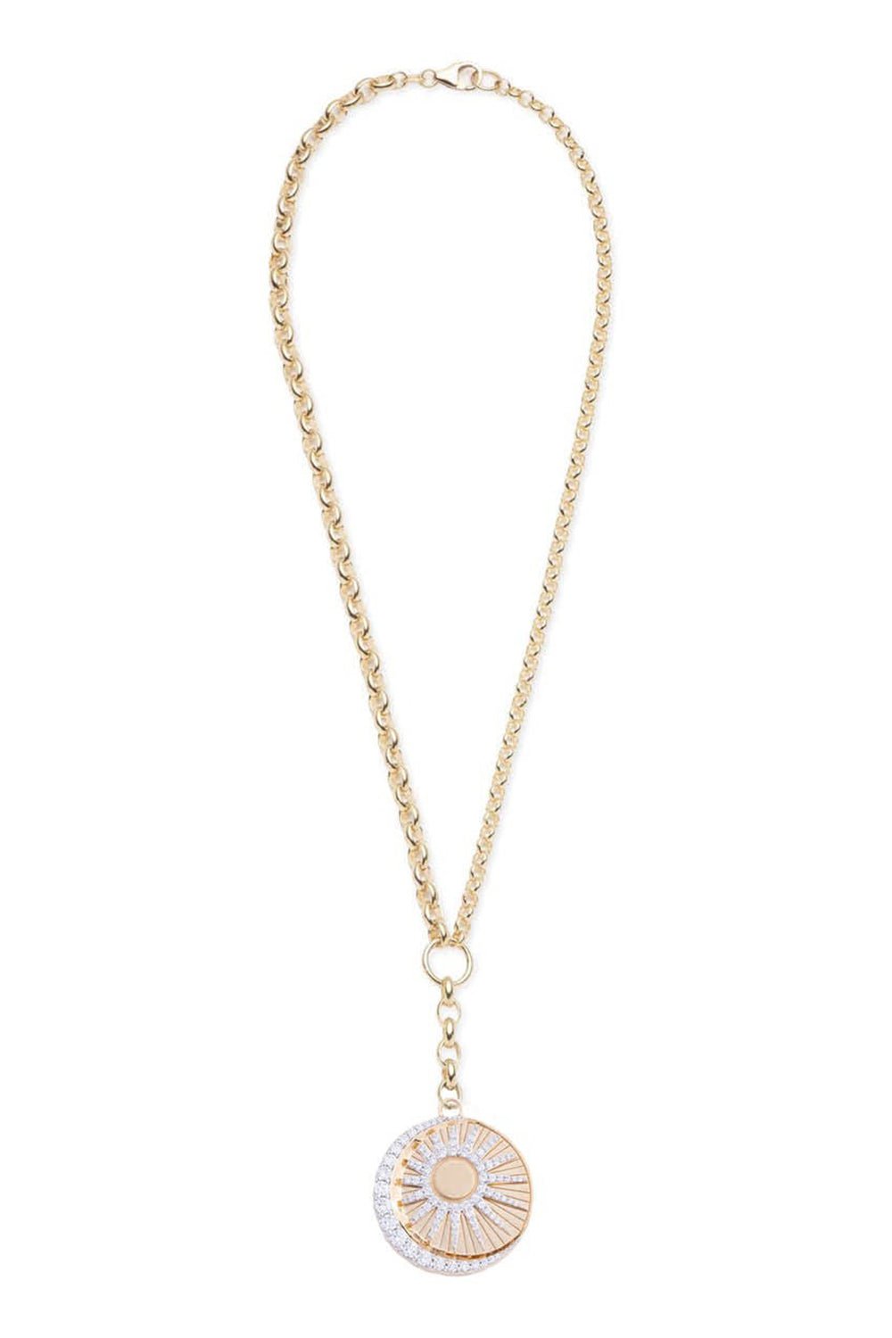 FOUNDRAE-Heavy Mixed Belcher Necklace - Balance-YELLOW GOLD
