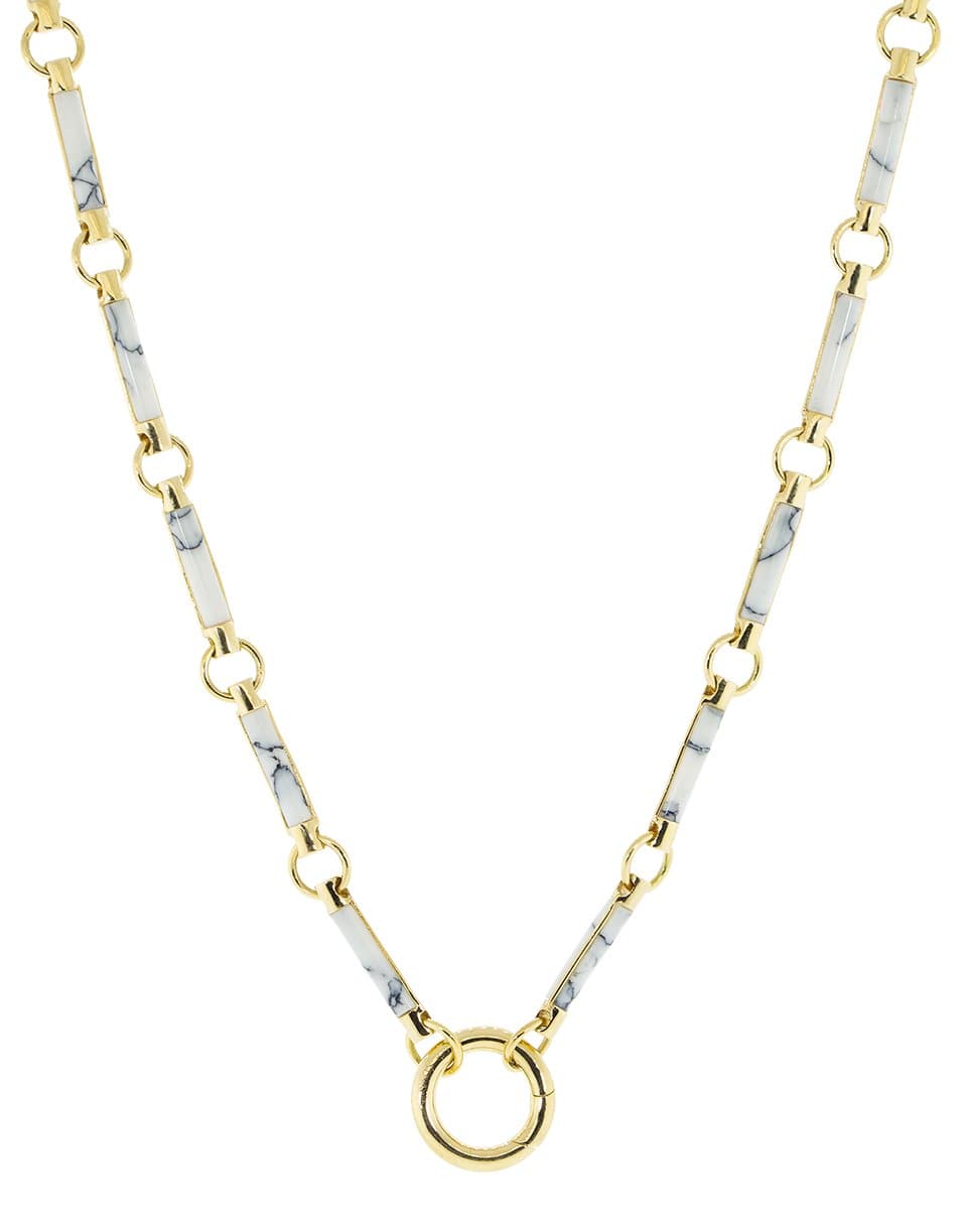 FOUNDRAE-Howlite Element Link Chain-YELLOW GOLD