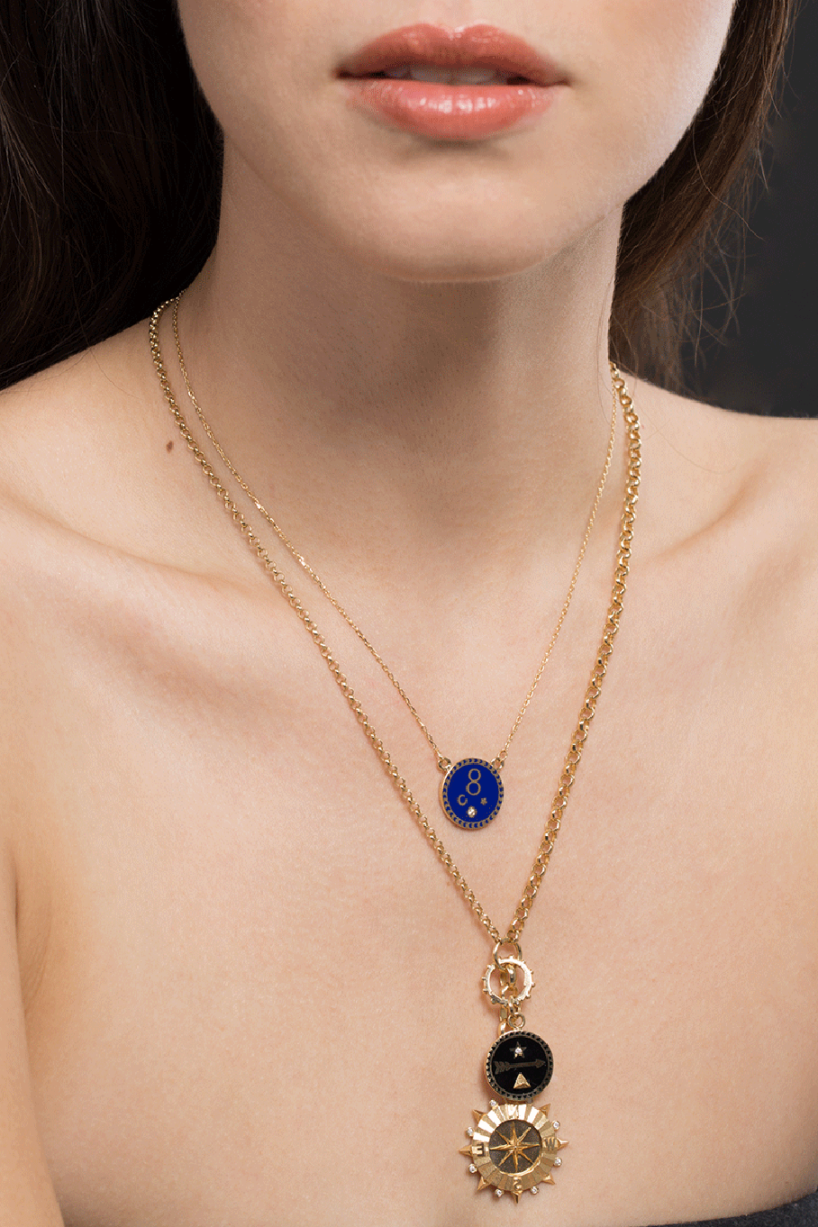 FOUNDRAE-Karma Medallion Necklace-YELLOW GOLD