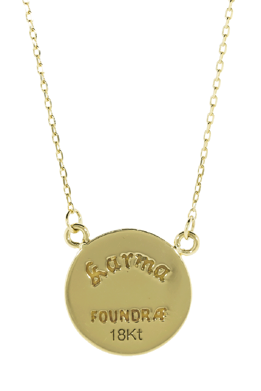 FOUNDRAE-Karma Medallion Necklace-YELLOW GOLD