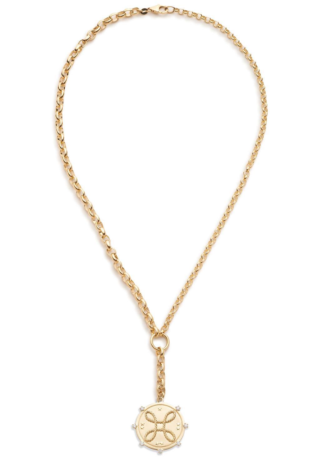 Love - Heavy Mixed Belcher Extension Chain Necklace-YELLOW GOLD-JEWELRYFINE JEWELNECKLACE O-FOUNDRAE
