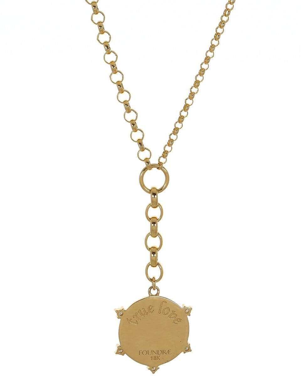 FOUNDRAE-Medium Belcher True Love Necklace-YELLOW GOLD