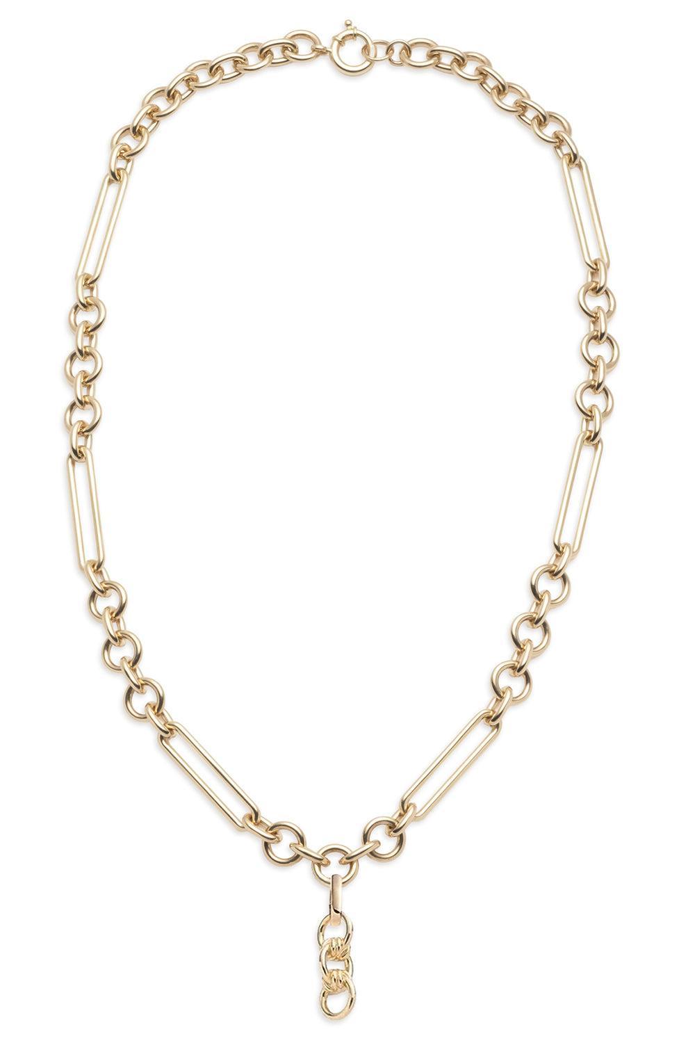 Midsized Mixed Clip Chain Extension-YELLOW GOLD-JEWELRYFINE JEWELNECKLACE O-FOUNDRAE