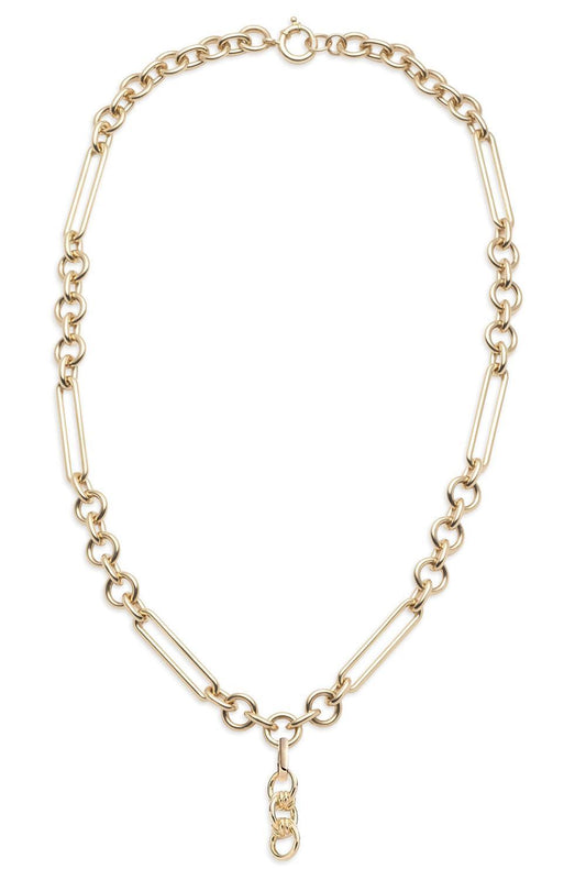 Midsized Mixed Clip Chain Extension-YELLOW GOLD-JEWELRYFINE JEWELNECKLACE O-FOUNDRAE