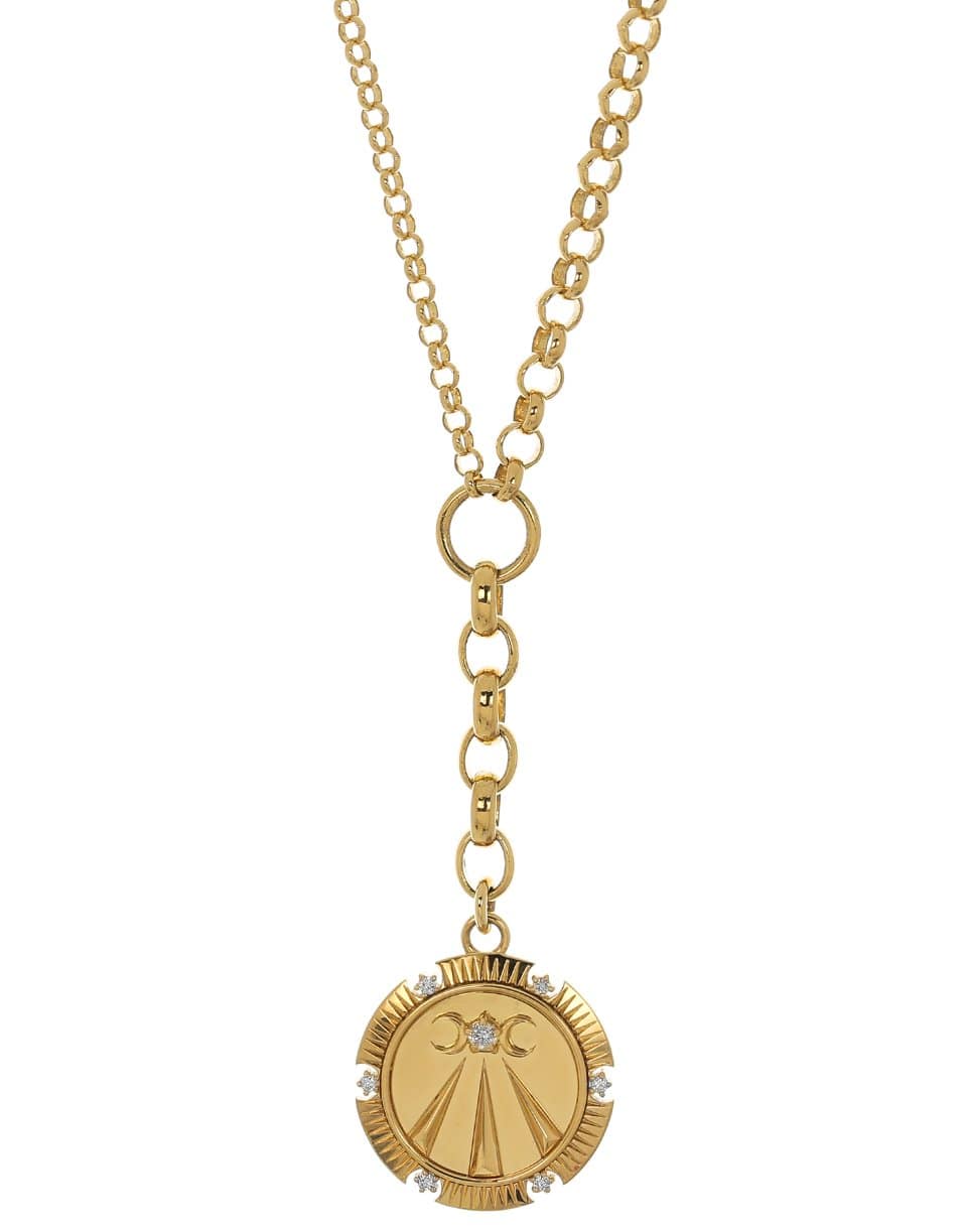 FOUNDRAE-Mind Body Soul Medium Mixed Belcher Necklace-YELLOW GOLD