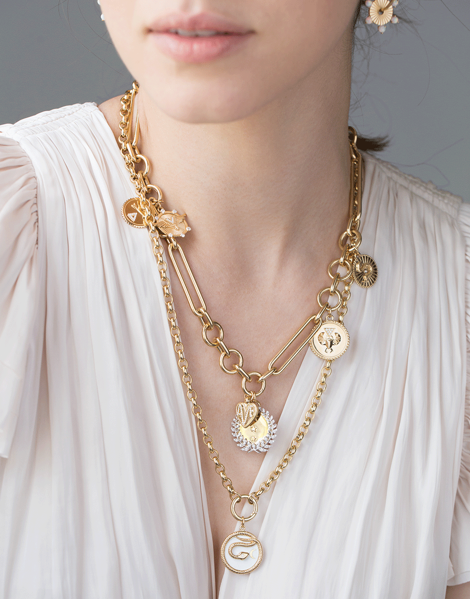 FOUNDRAE-Multi-Shape Link Thick Chain-YELLOW GOLD