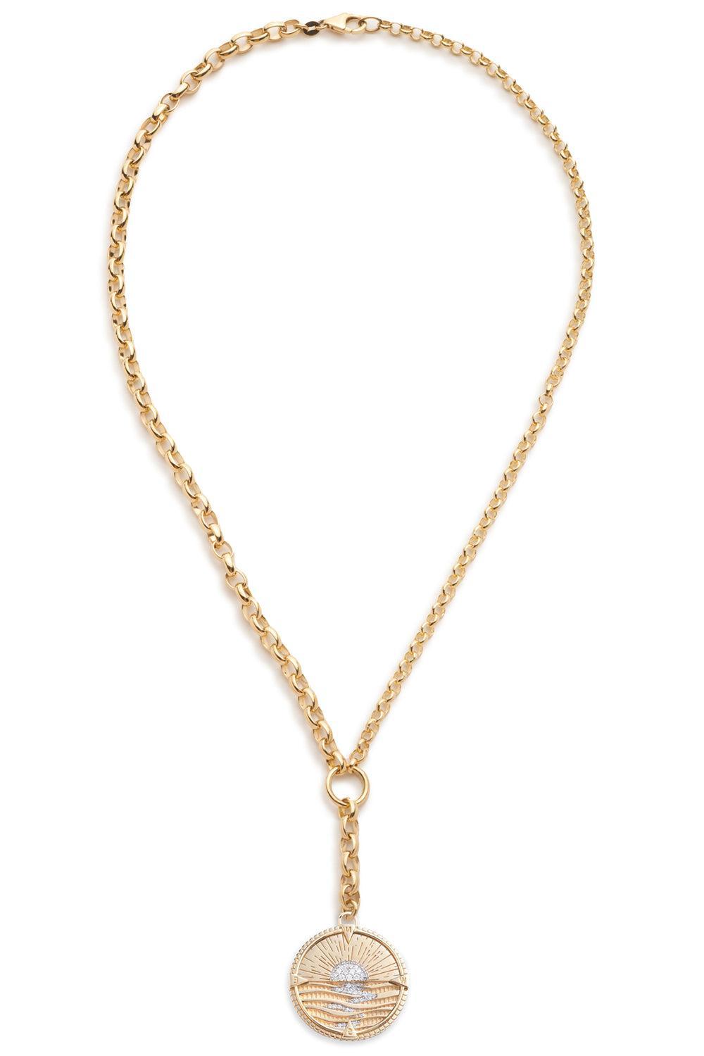 New Beginnings - Heavy Mixed Belcher Extension Chain Necklace-YELLOW GOLD-JEWELRYFINE JEWELNECKLACE O-FOUNDRAE