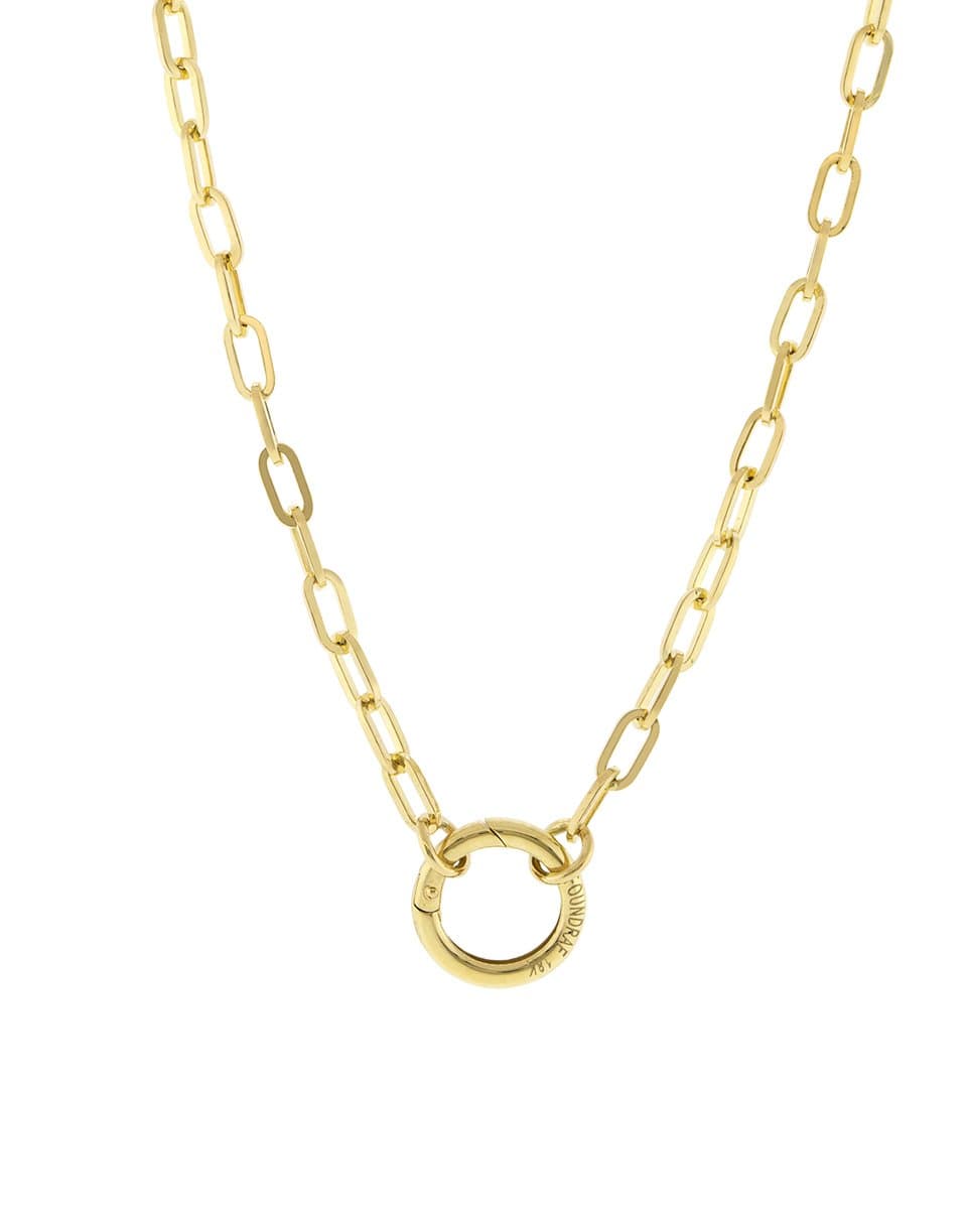 FOUNDRAE-Open Fob Clip Chain Necklace-YELLOW GOLD