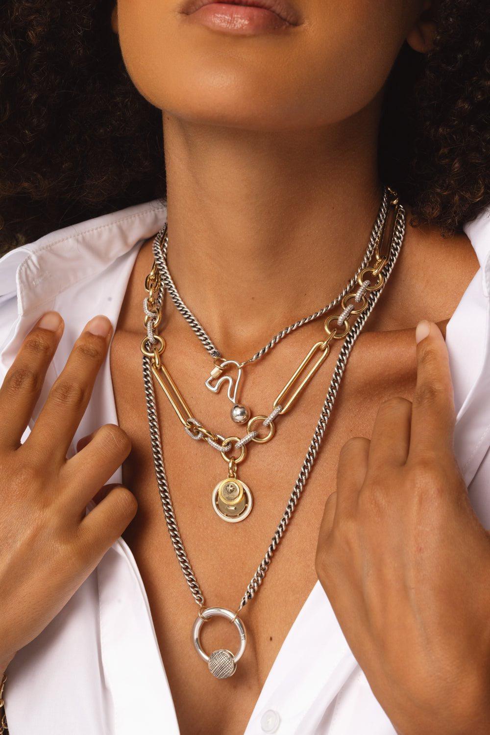 Oversized Mixed Clip Chain Necklace | FOUNDRAE – Marissa Collections