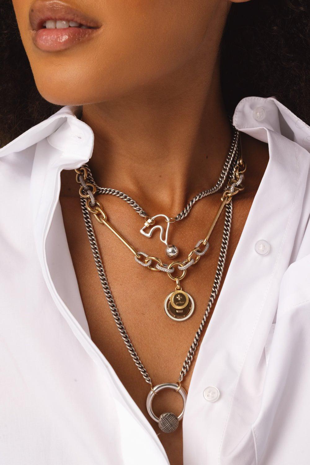 Oversized Mixed Clip Chain Necklace | FOUNDRAE – Marissa Collections