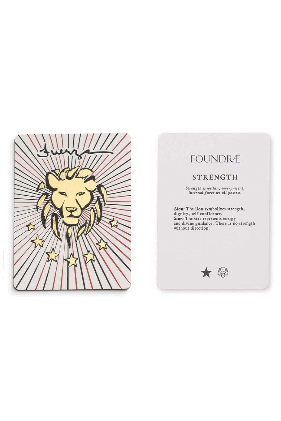 FOUNDRAE-Red Strength Pendant Necklace-YELLOW GOLD