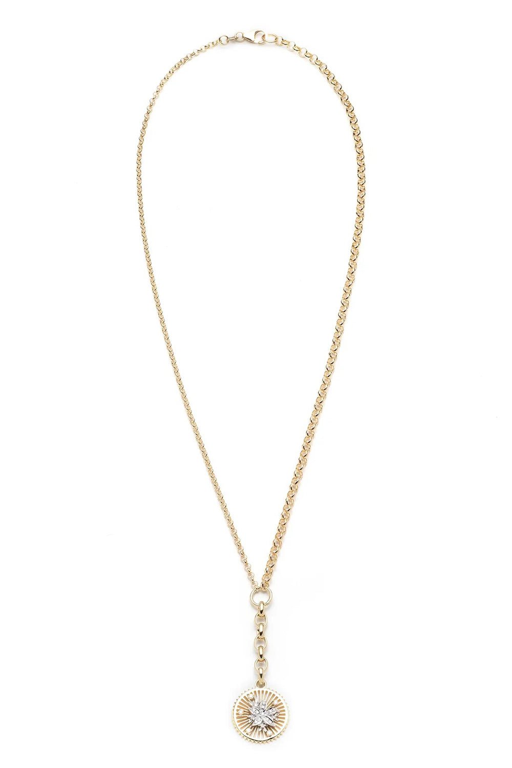 FOUNDRAE-Resilience Medallion Belcher Necklace-YELLOW GOLD