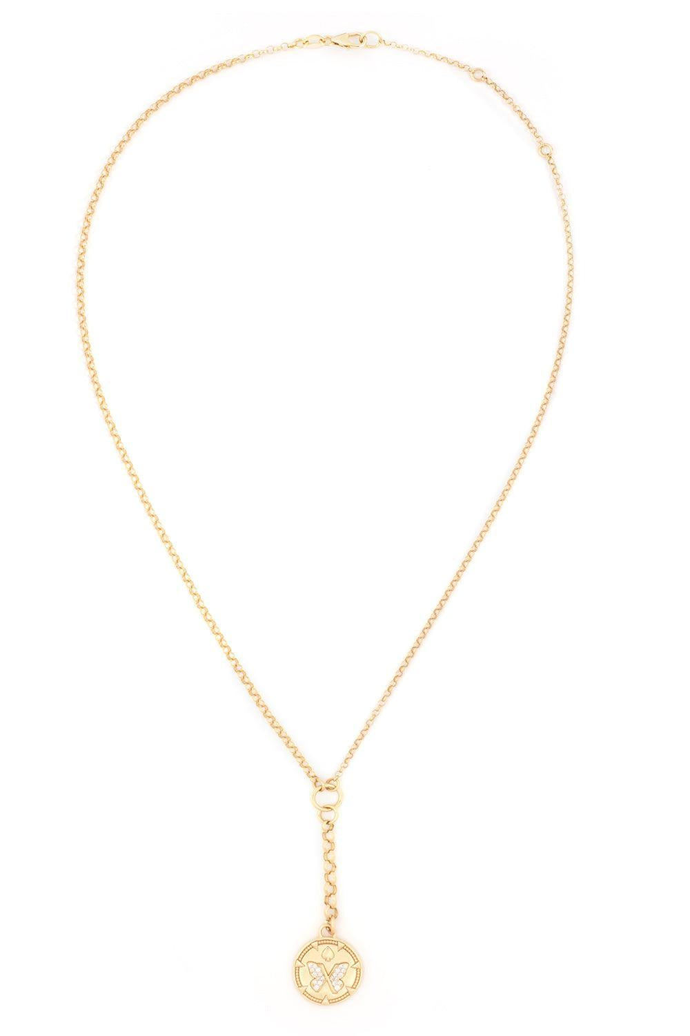 Reverie - Small Mixed Belcher Extension Chain Necklace-YELLOW GOLD-JEWELRYFINE JEWELNECKLACE O-FOUNDRAE