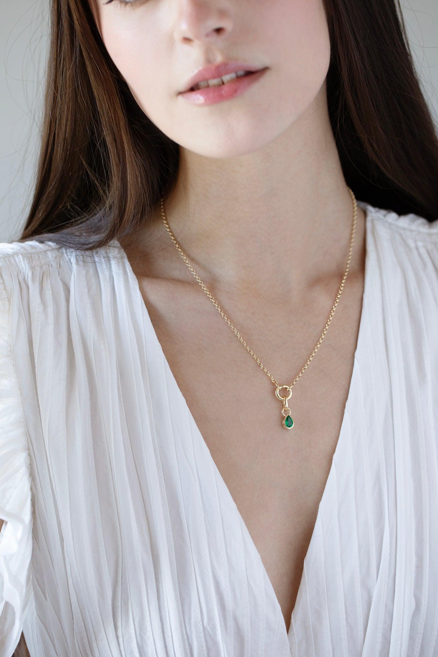 FOUNDRAE-Small Belcher Open Link Chain Necklace-YELLOW GOLD