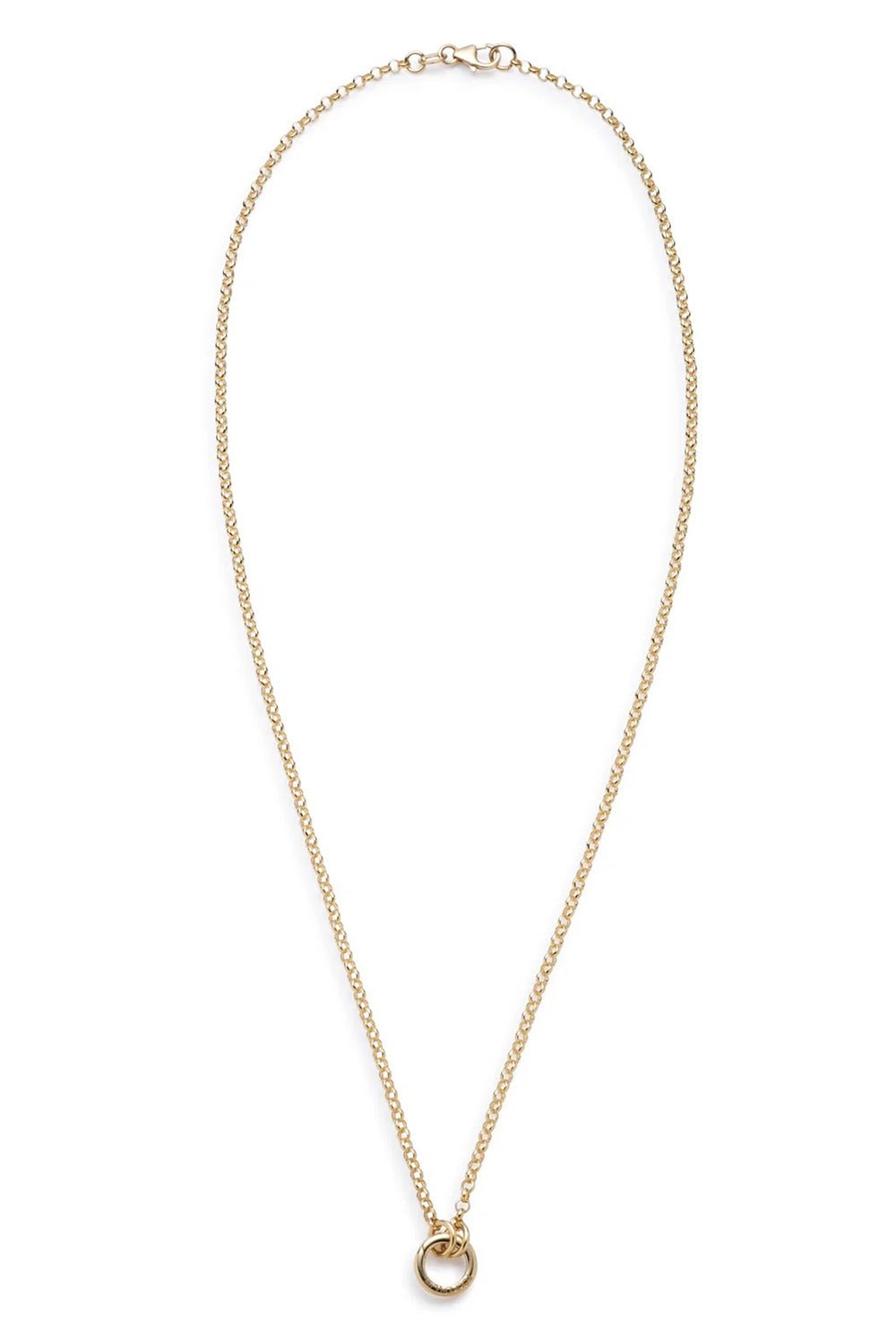 FOUNDRAE-Small Belcher Open Link Chain Necklace-YELLOW GOLD