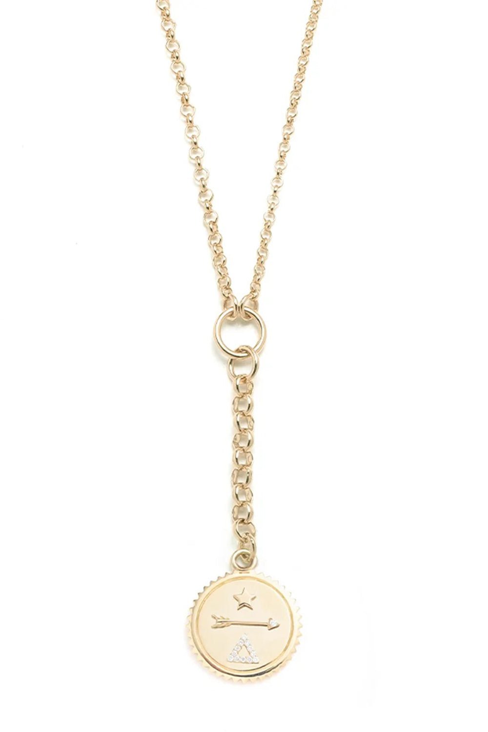 FOUNDRAE-Small Dream Mixed Belcher Necklace-YELLOW GOLD