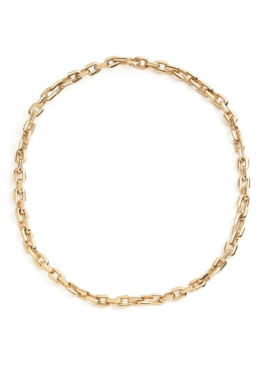 FOUNDRAE-Small Strong Hearts Link Chain Necklace-YELLOW GOLD