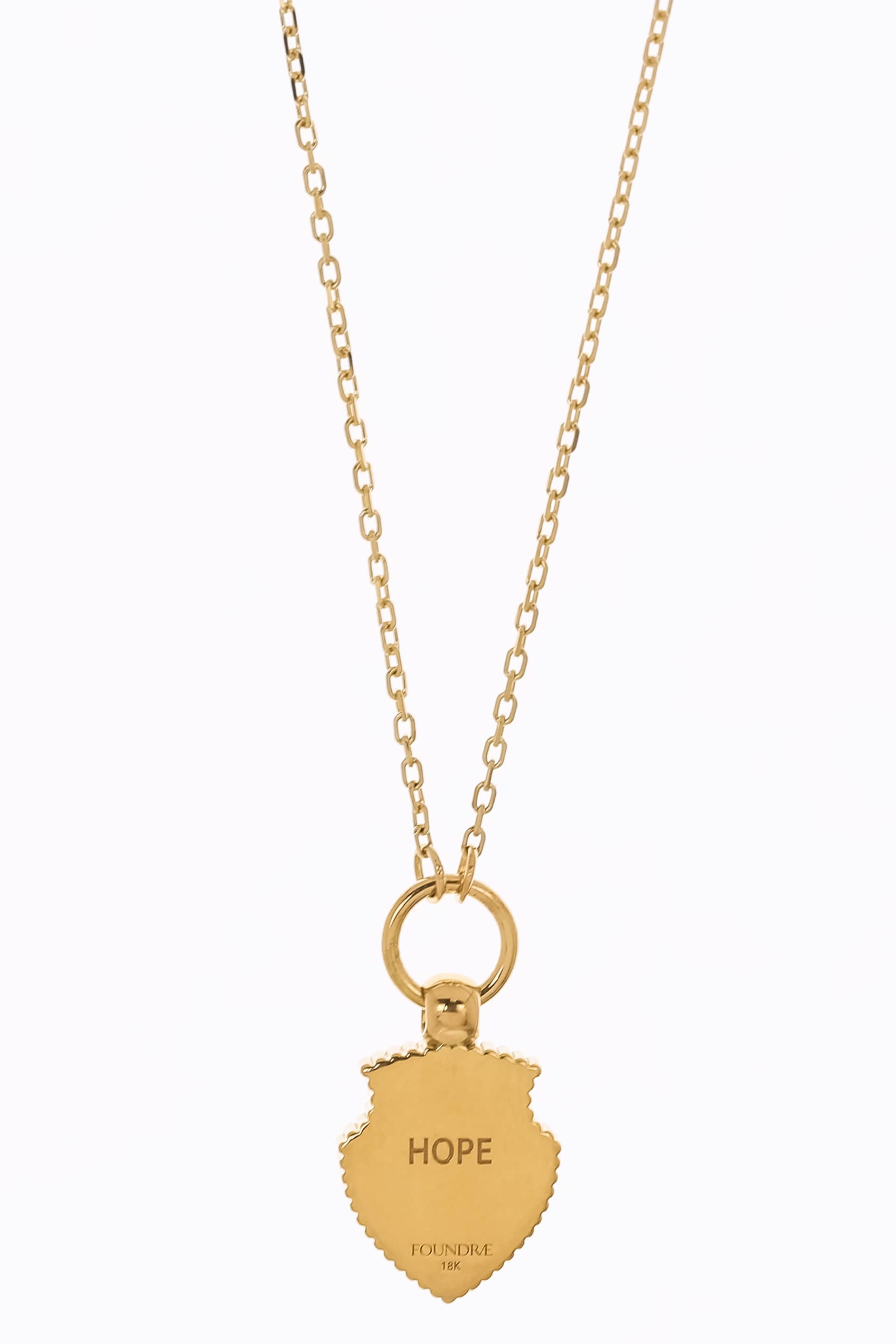 FOUNDRAE-Spero "Hope" Thread Necklace-YELLOW GOLD
