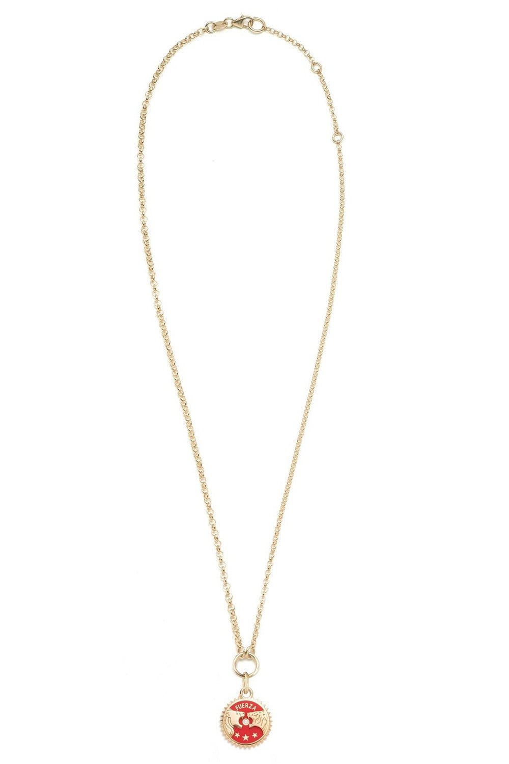 FOUNDRAE-Strength Ceramic Small Belcher Chain Necklace-YELLOW GOLD