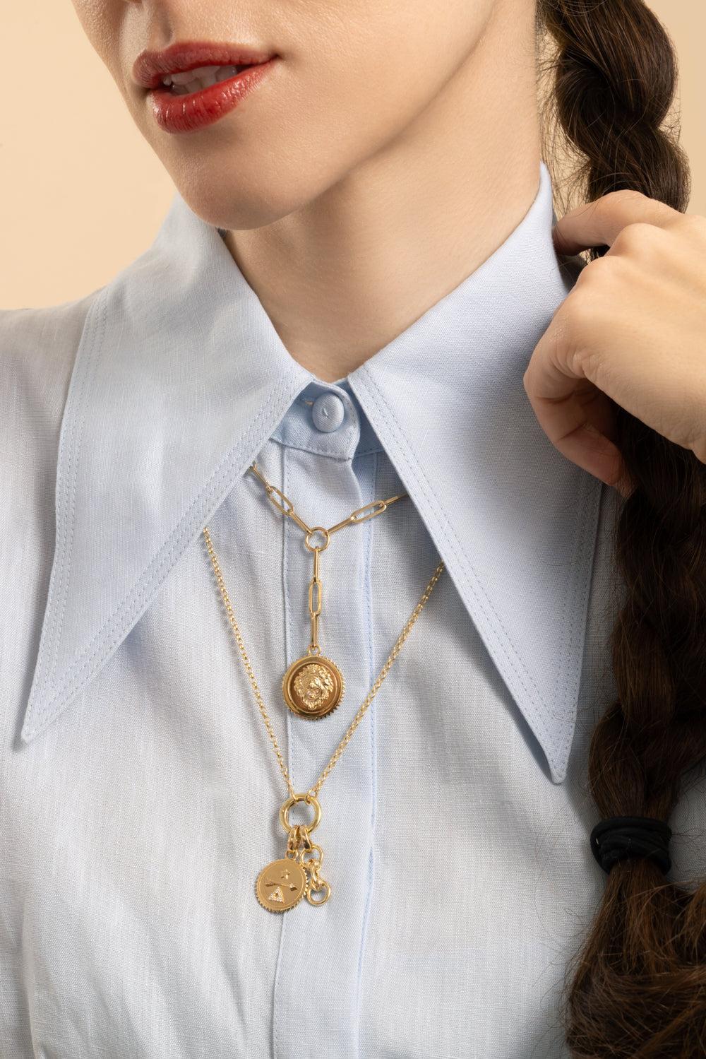 Strength - Classic Fob Clip Extension Chain Necklace-YELLOW GOLD-JEWELRYFINE JEWELNECKLACE O-FOUNDRAE