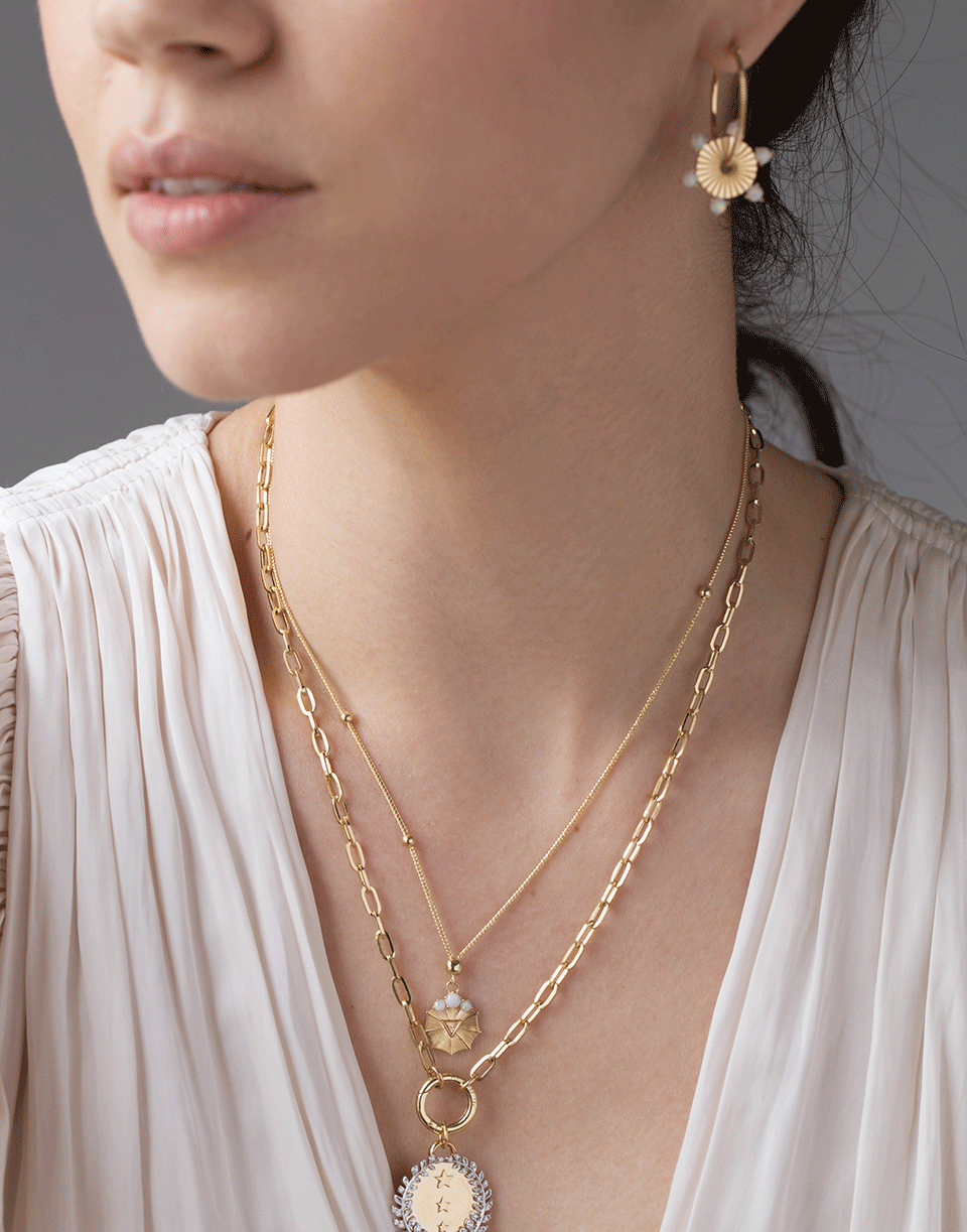 FOUNDRAE-Water Element Dotted Choker-YELLOW GOLD