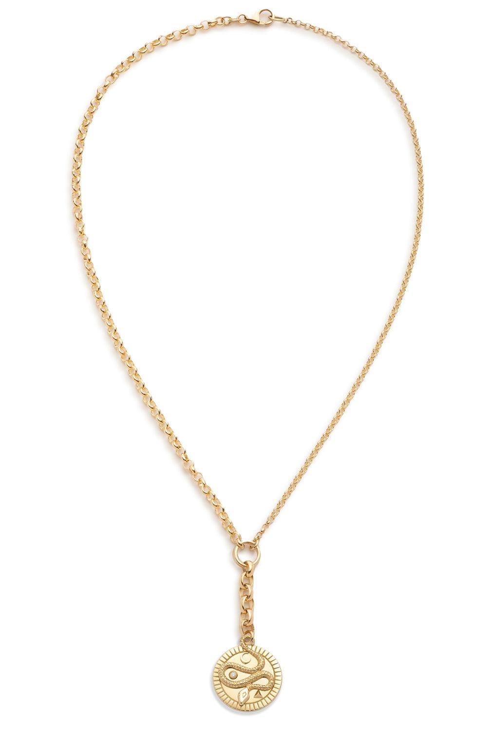 Wholeness - Medium Mixed Belcher Extension Chain Necklace-YELLOW GOLD-JEWELRYFINE JEWELNECKLACE O-FOUNDRAE