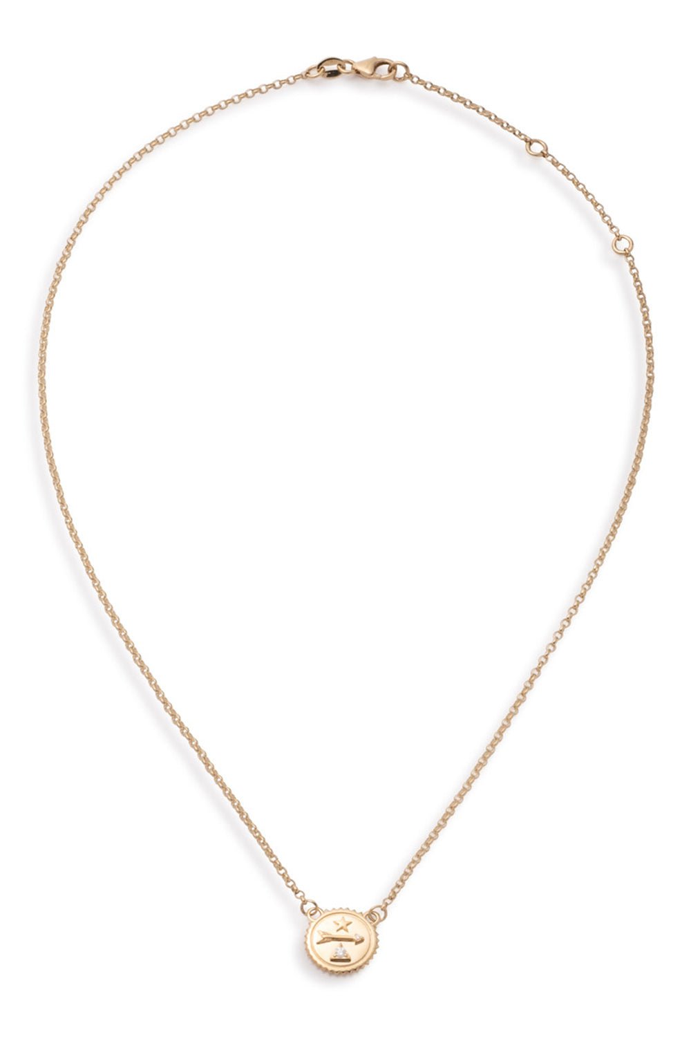 FOUNDRAE-Dream - Mini Stationary Necklace-YELLOW GOLD
