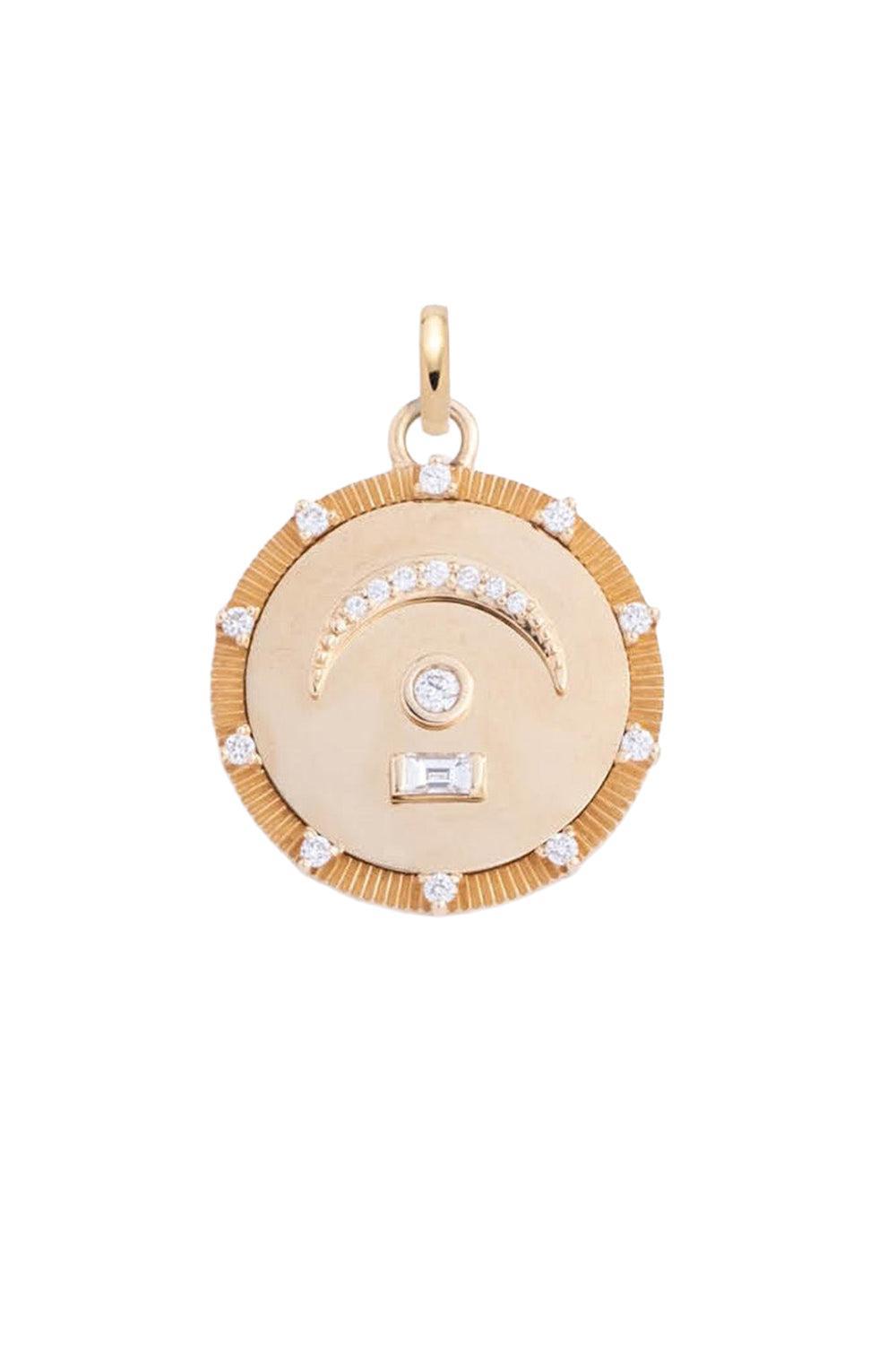 Medium Bird's Eye Internal Diamond Compass - Pause-YELLOW GOLD-JEWELRYFINE JEWELPENDANT-FOUNDRAE