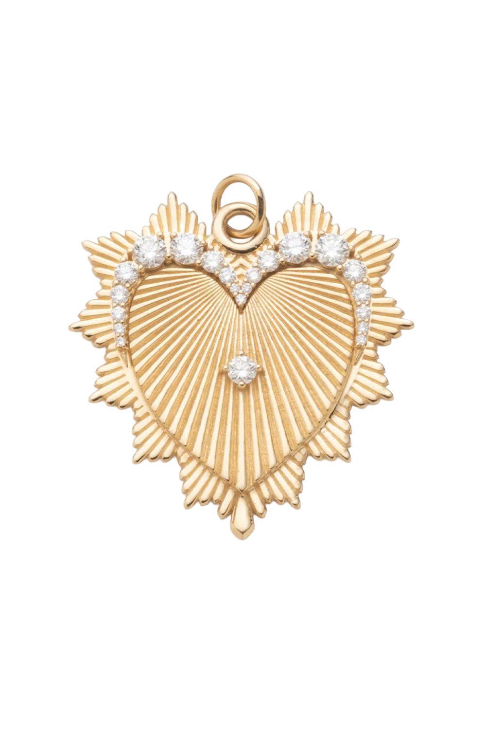 Graduated Diamond Heart Love Token-YELLOW GOLD-JEWELRYFINE JEWELPENDANT-FOUNDRAE