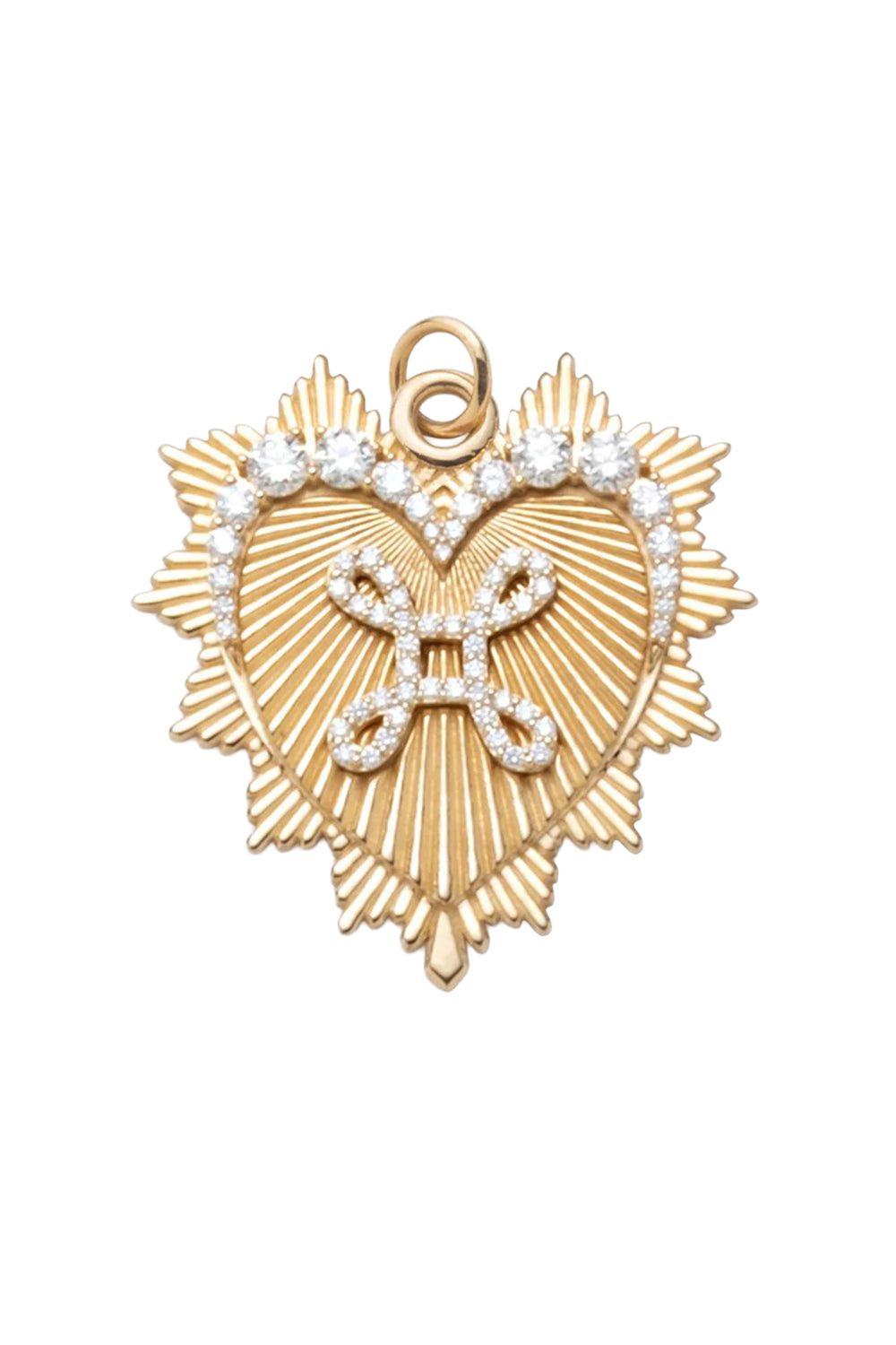 True Love Diamond Knot Heart Pendant-YELLOW GOLD-JEWELRYFINE JEWELPENDANT-FOUNDRAE