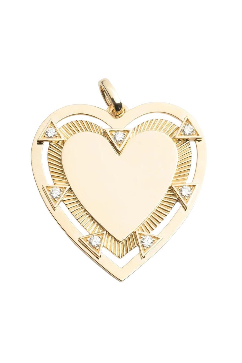 Oversize Engraved Heart Pendant-YELLOW GOLD-JEWELRYFINE JEWELPENDANT-FOUNDRAE
